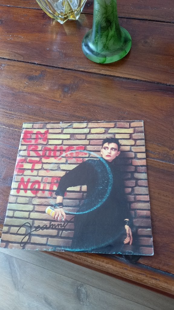 Vinyl (45t) jeanne mas "en rouge et noir", Enlèvement, Comme neuf, Pop