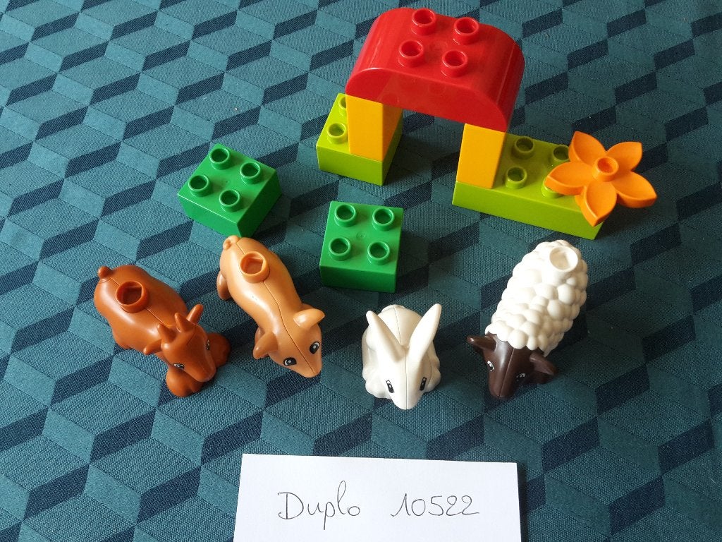 LEGO Duplo complete set 10522, Boerderijdieren, 12 stukjes, Ophalen of Verzenden, Zo goed als nieuw, Compleet, Duplo
