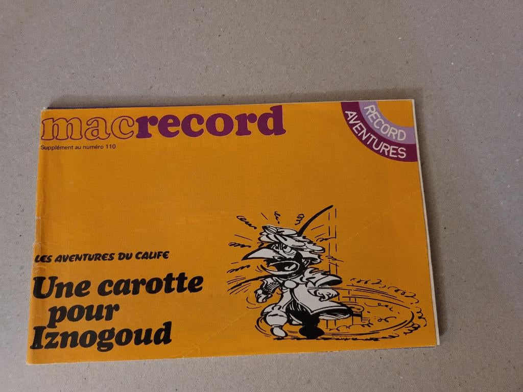 Mac Record, une carotte pour Iznogoud, Envoi, Utilisé, Goscinny-Tabary