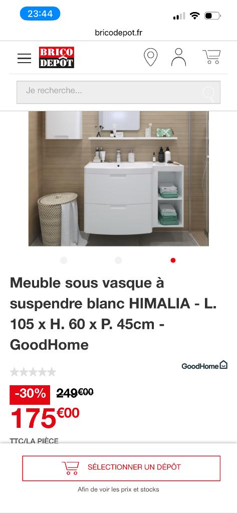 Meuble salle de bain, 25 à 50 cm, Comme neuf, 50 à 100 cm, Autres types