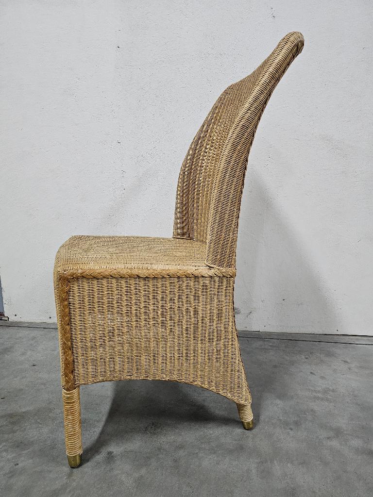 Lloyd Loom stijl eetkamerstoelen, 6 stuks, Ophalen, Lloyd Loom stijl, Zo goed als nieuw, Vijf, Zes of meer stoelen