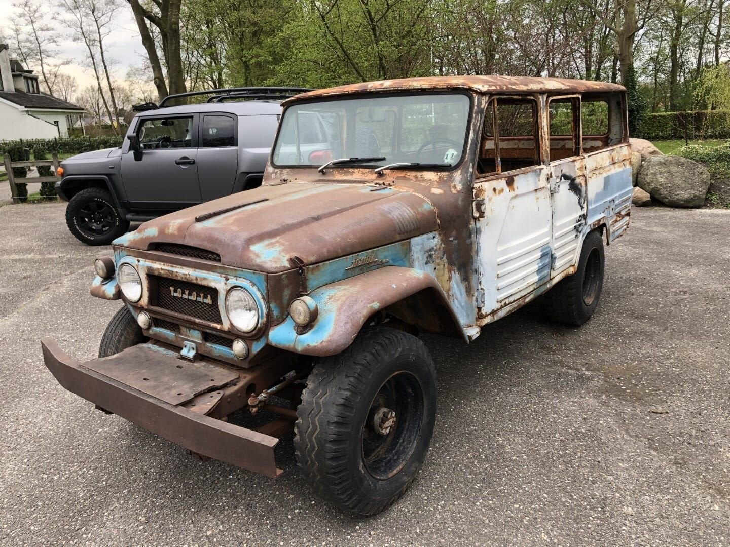 Toyota Land Cruiser FJ45 LV  1967 vierdeurs, Boîte manuelle, Bleu, Essence