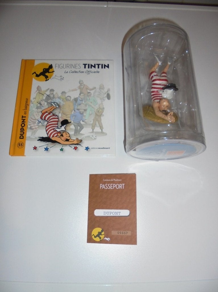 Kuifje beeldje " Dupont en baigneur ", Enlèvement ou Envoi, Tintin, Neuf, Statue ou Figurine