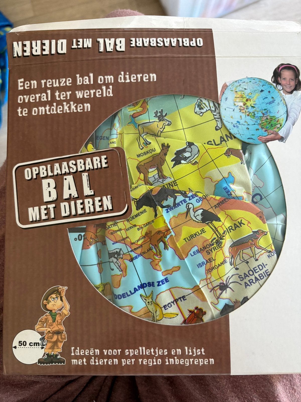 Opblaasbare bal met dieren, Ophalen, Zo goed als nieuw