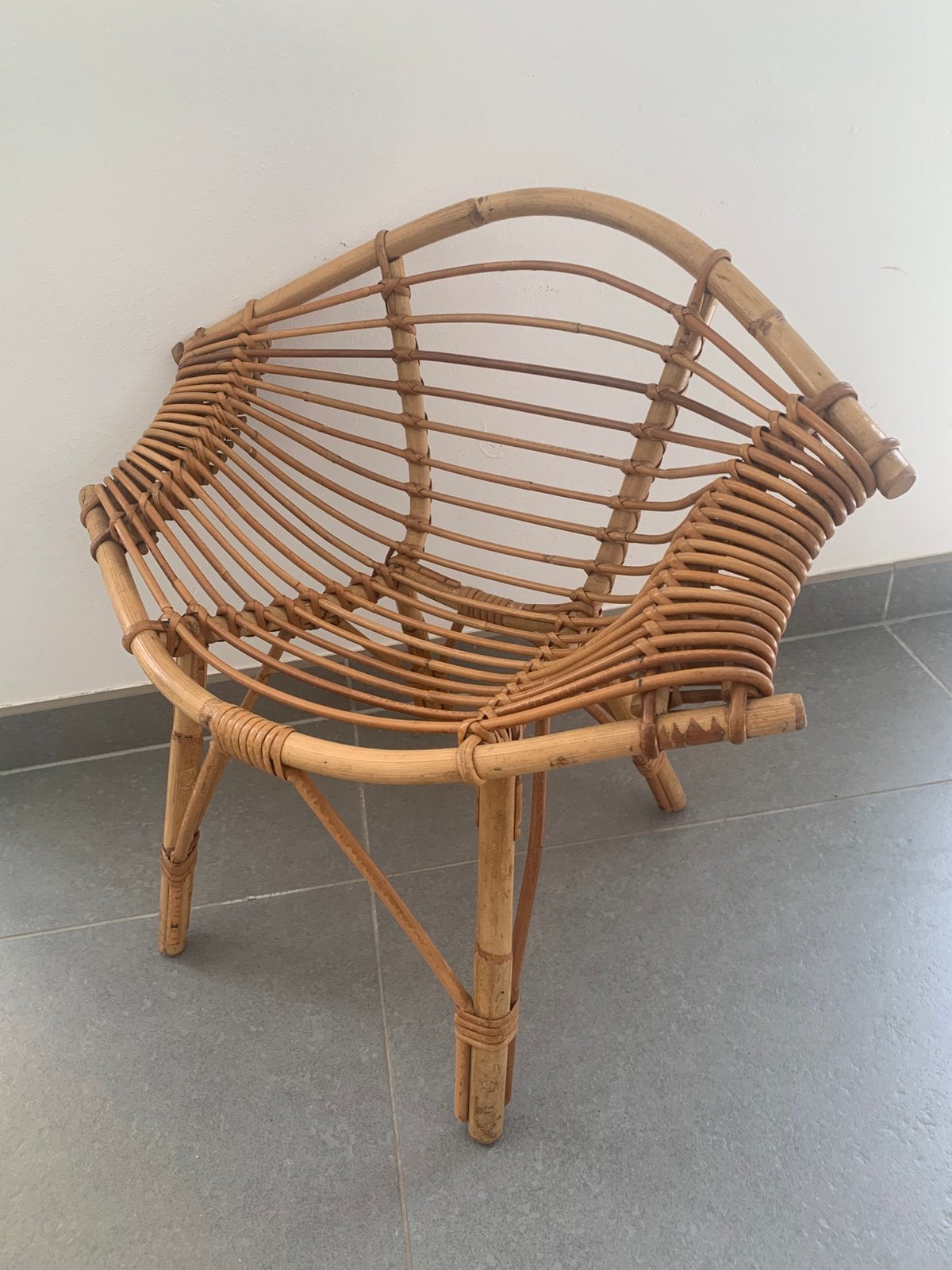 Vintage rotan kinderstoel kinderfauteuil in retro stijl, Enfants & Bébés, Enlèvement, Utilisé, Chaise(s)