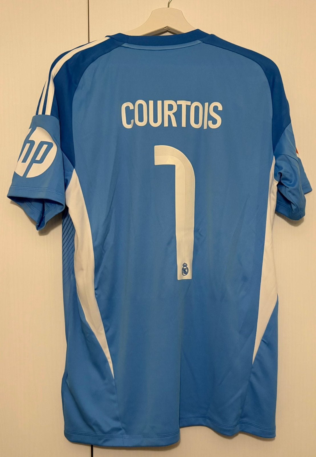 Officieel keepersshirt Thibaut Courtois Real Madrid maat L, Enlèvement ou Envoi, Neuf, Maillot