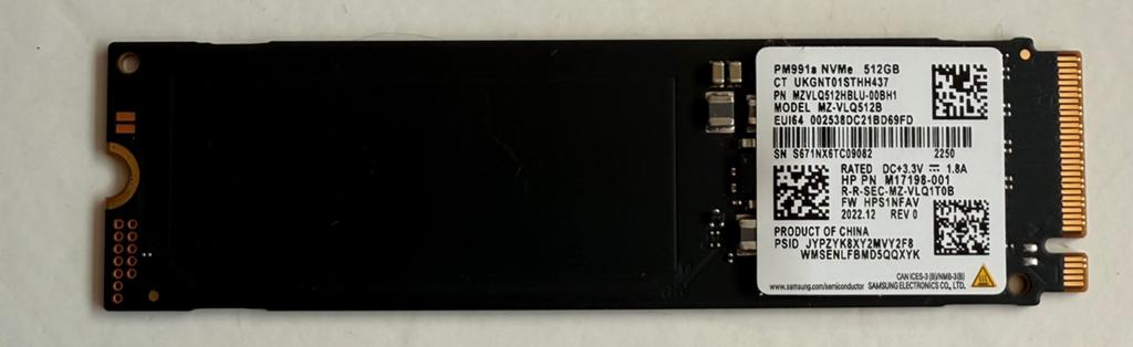 Ssd NVMe 512 GB, Computers en Software, Harde schijven, Ophalen of Verzenden, Zo goed als nieuw, SSD