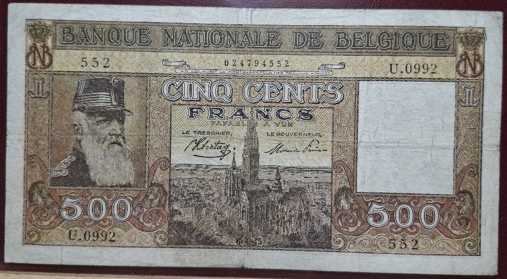 500 Frank Type Dynastie, Postzegels en Munten, Ophalen of Verzenden, Los biljet