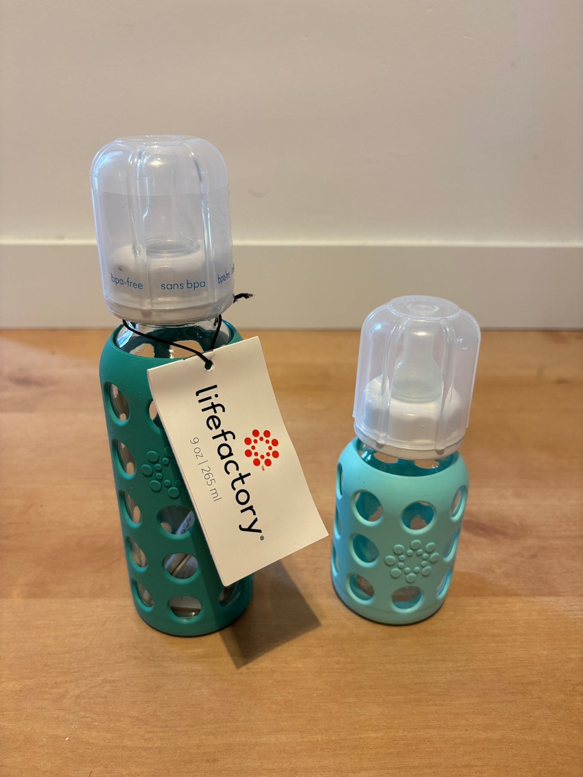 2 biberons en verre Life Factory, Neuf, Enlèvement ou Envoi, Sans BPA, Autres marques