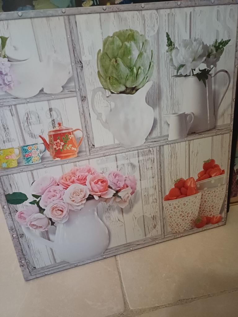 Gratis canvas met print, Huis en Inrichting, Woonaccessoires | Schilderijen, Tekeningen en Foto's, Ophalen, Print