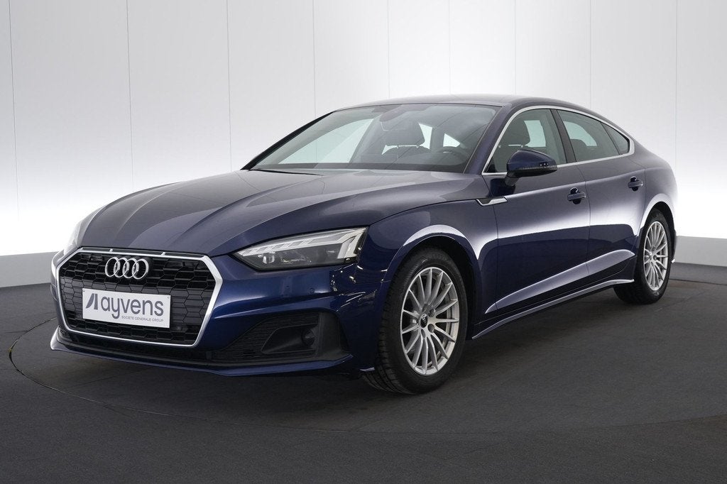 (2AJA504) AUDI A5 SPORTBACK, Auto's, 4 zetels, Gebruikt, Euro 6, Blauw
