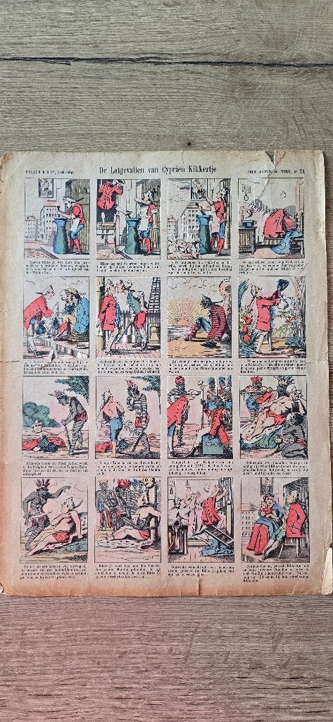 Grote kavel 26x antieke centsprenten/vroege strips épinal, Livres, Enlèvement, Utilisé