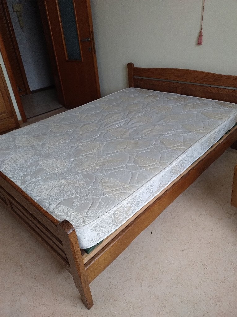 tweepersoonsbed, Ophalen, Bruin, Tweepersoons, 140 cm