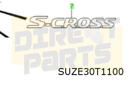 Suzuki S-Cross (1/22-) (JY / AKK) embleem tekst "S-Cross" op, -, Verzenden, -, Nieuw
