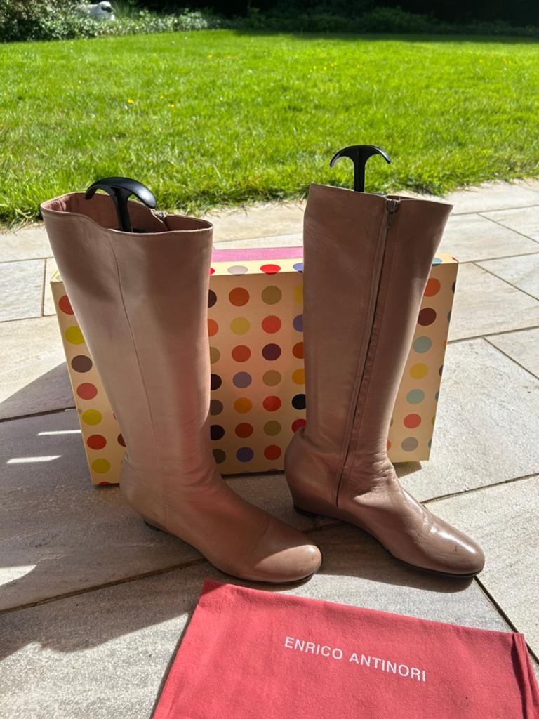 Bottes Enrico Antonori pour femmes taille 39, Beige, Enlèvement, Porté, Bottes hautes