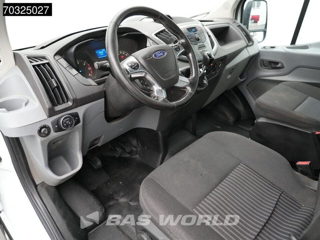 Ford Transit 130pk Dubbel Cabine Kipper Trekhaak Airco Cruis, Auto's, Bestelwagens en Lichte vracht, Stof, Euro 6, 4 cilinders