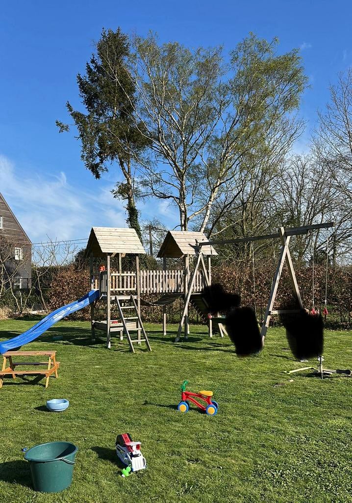 Speeltuin, inclusief alle accessoires, Enfants & Bébés, Jouets | Extérieur | Aires de jeux, Enlèvement, Utilisé, Bac à sable