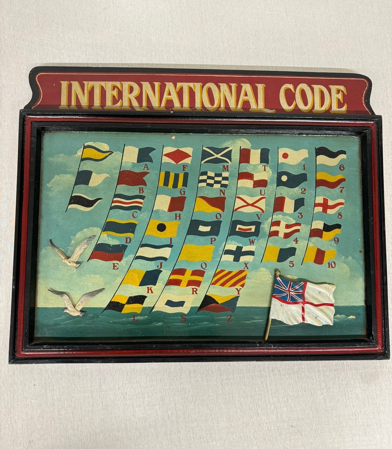 Code international des signaux drapeau peints à main - 1890, Enlèvement ou Envoi
