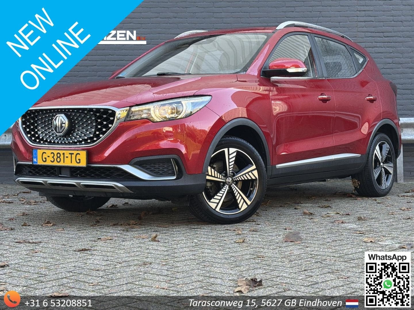 MG ZS MG EV Luxury 45 kWh | Pano | Camera | Leder | Cruise |, Autos, Rouge, 45 kWh, Achat, Entreprise