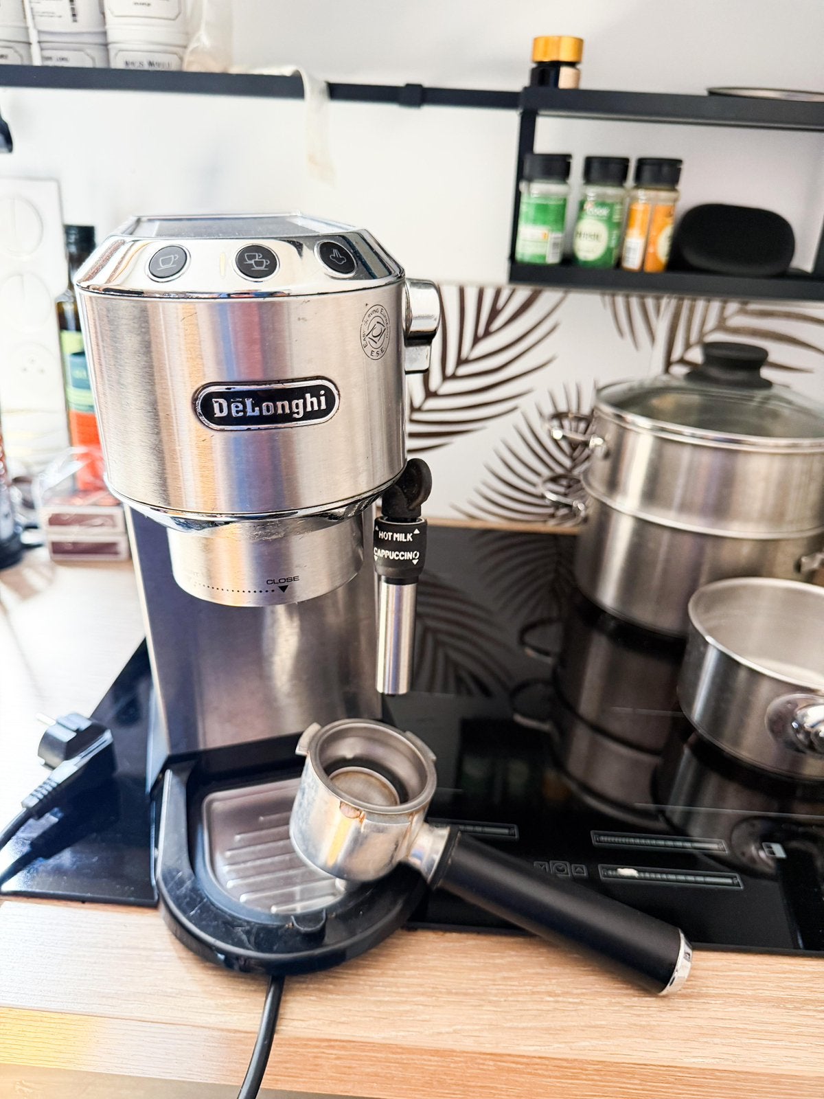 De’Longhi Dedica EC685 Koffiemachine RVS, Elektronische apparatuur, Ophalen, Zo goed als nieuw
