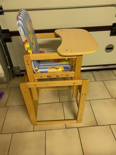 Ancienne chaise enfant "petit ours"  transformable en table, Enlèvement, Utilisé, Autres types