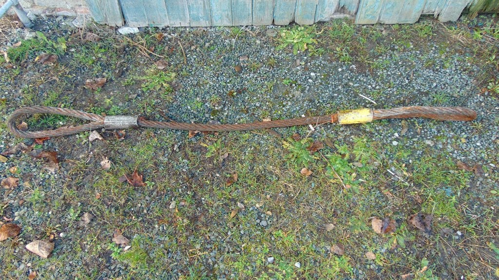 Câble de levage Élingue en fil d'acier avec 2 boucles 2,10 m, Bricolage & Construction, Treuils et Palans, Enlèvement, Utilisé