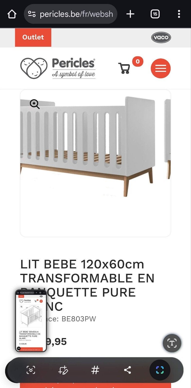 Lit Périclès blanc, Enlèvement