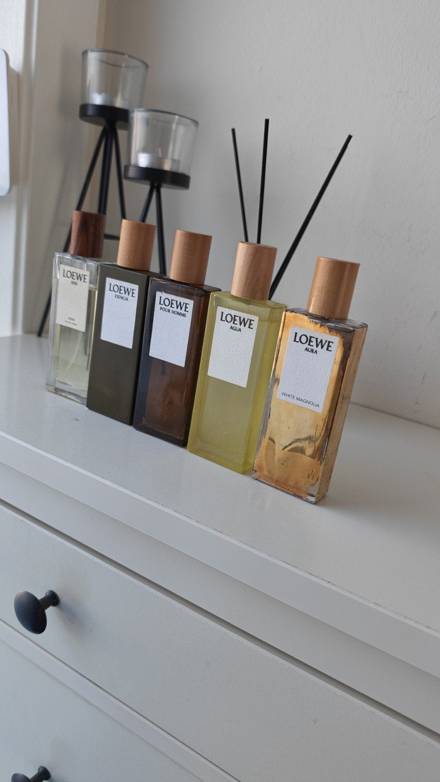 Loewe 50ML / 4 flessen parfum set / als nieuw, Ophalen of Verzenden, Zo goed als nieuw