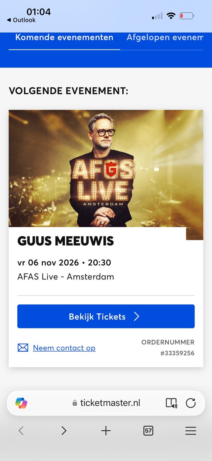 Guus Meeuwis AFAS AMSTERDAM, Tickets en Kaartjes, Twee personen, November