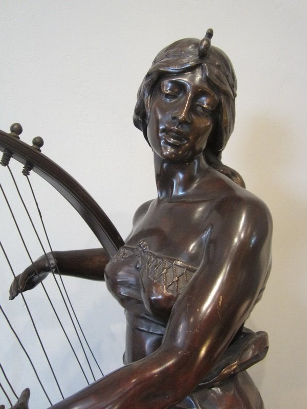 « Tahoser » en bronze ancien par Georges COUDRAY, vers 1895, Antiquités & Art, Statue, Marqué, 50 - 100 cm, Brons