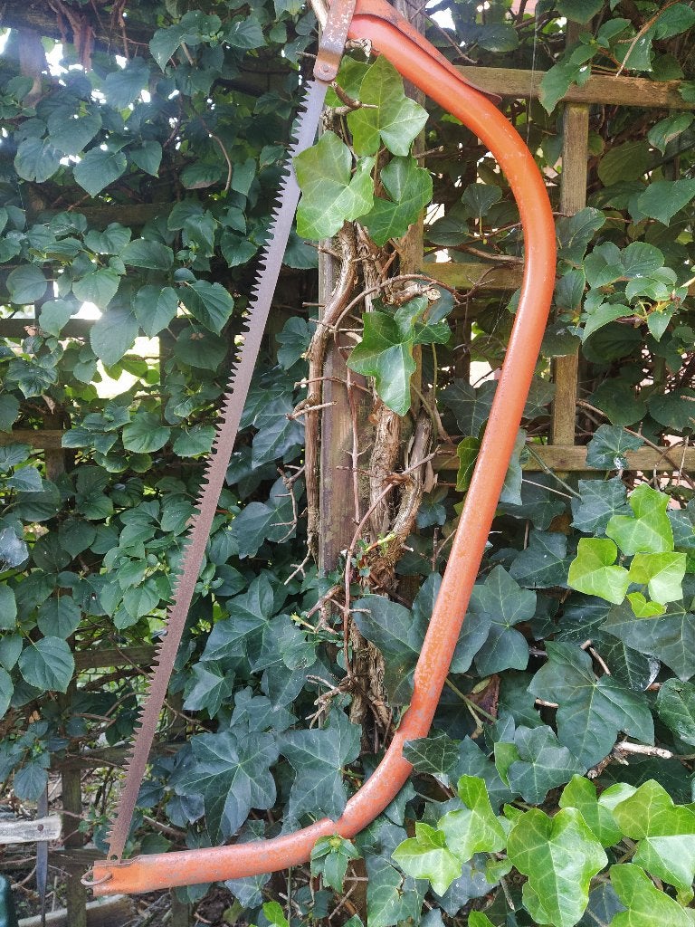 handboogzaag - beugelzaag - boomzaag, Tuin en Terras, Handzagen, Ophalen, Gebruikt, Beugelzaag