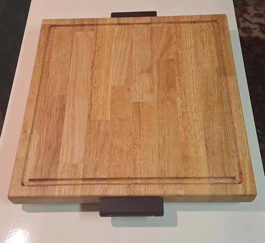 Snijplank - cutting board rubberwood 45x45cm, Enlèvement ou Envoi, Bois, Planche à découper/service, Neuf