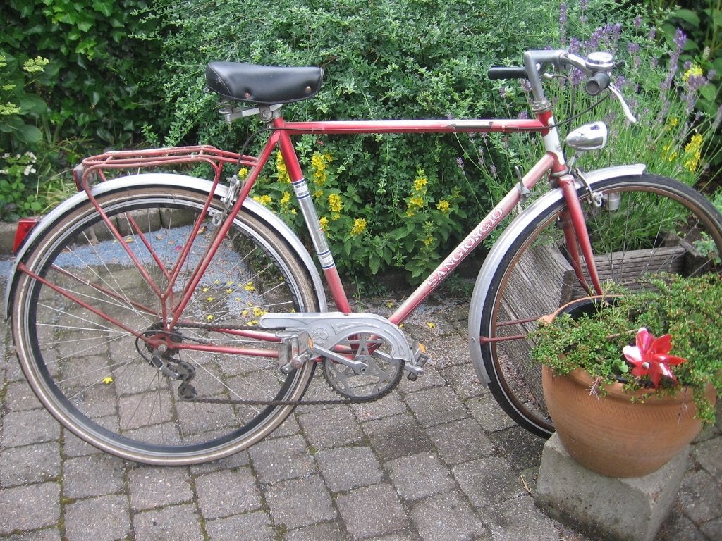 28 inch oldtimer herenfiets Sangiorgia 5 versnellingen, 55 tot 59 cm, Ophalen, Velgrem, Jaren '50