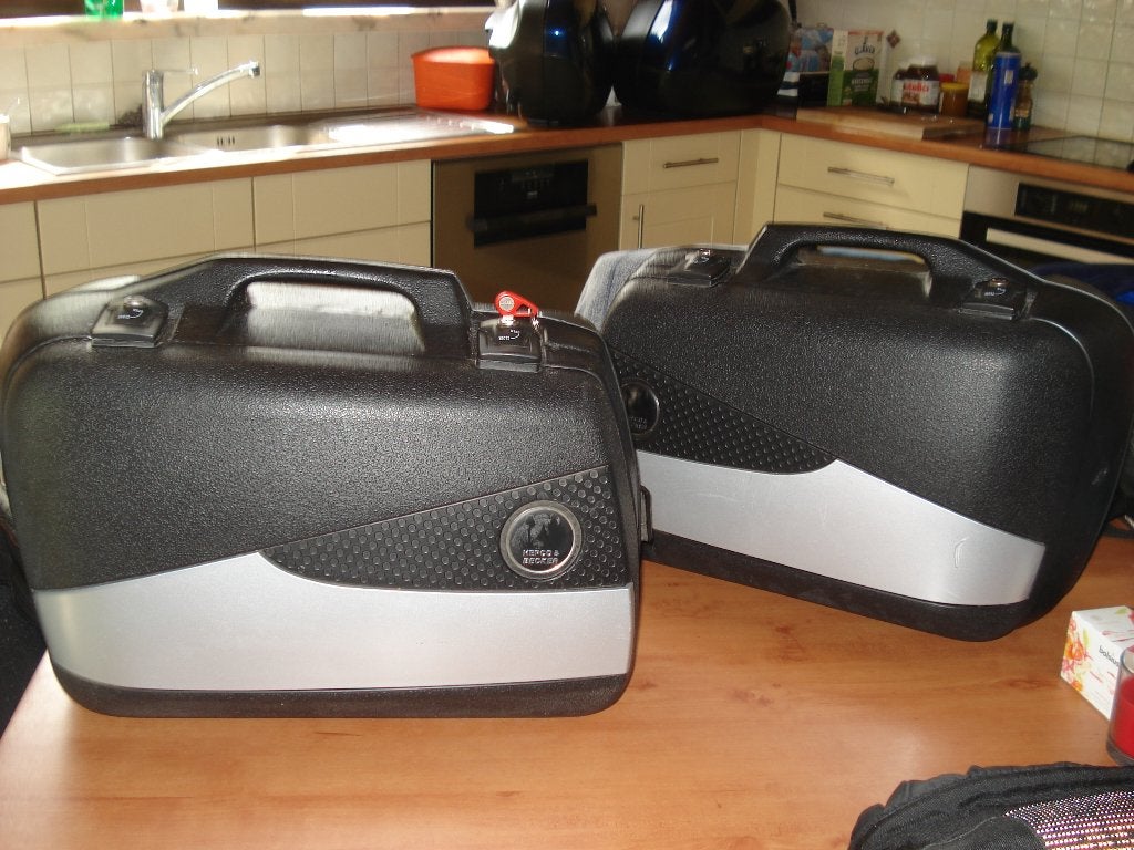 givi maxia topkoffer en hepco en becker zijkoffers, Motos, Accessoires | Valises & Sacs, Utilisé, Enlèvement