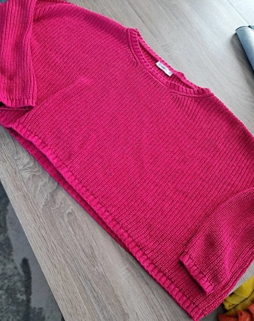 Zara Knit oversized cropped roze trui Medium, Maat 38/40 (M), Zara, Ophalen of Verzenden, Zo goed als nieuw