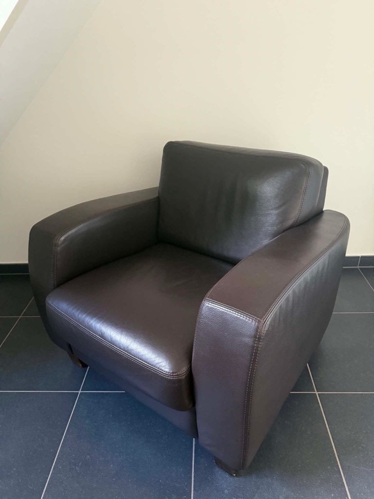 Salon  zetel en fauteuils, Trois personnes, Banc droit, Enlèvement, Utilisé
