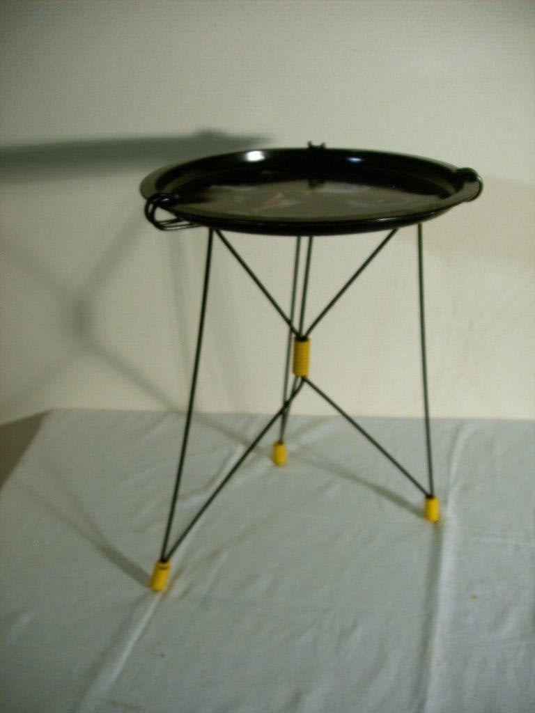 Retro Frans bijzettafeltje, Minder dan 45 cm, Minder dan 55 cm, Rond, Ophalen of Verzenden