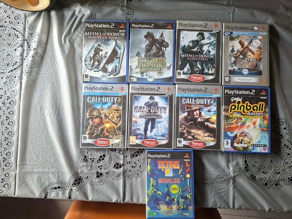 ps2 , 9 games , 2 controllers , memory card, Consoles de jeu & Jeux vidéo, Jeux | Sony PlayStation 2, Enlèvement ou Envoi, 2 joueurs