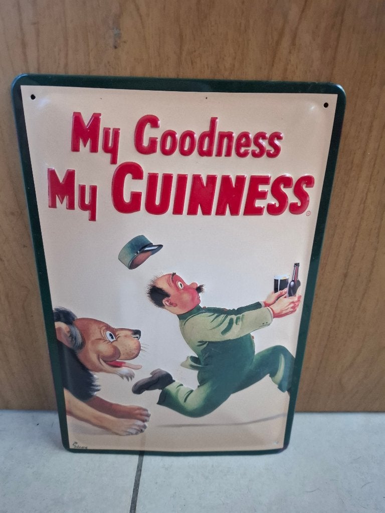 Metalen reclamebord Guinness, Ophalen of Verzenden, Nieuw, Reclamebord, Plaat of Schild, Overige merken