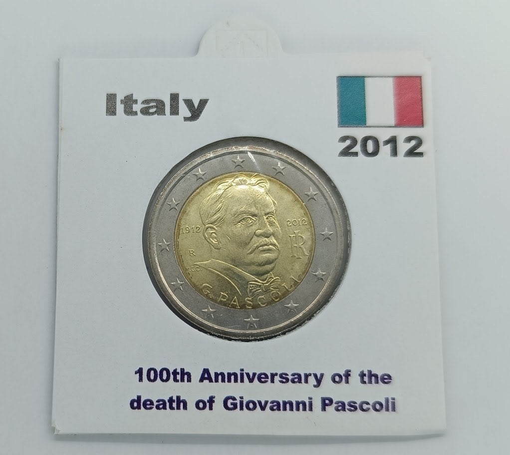 Italia 2012 Giovanni Pascoli, Timbres & Monnaies, Monnaies | Europe | Monnaies euro, Enlèvement ou Envoi, Italie, 2 euros, Monnaie en vrac