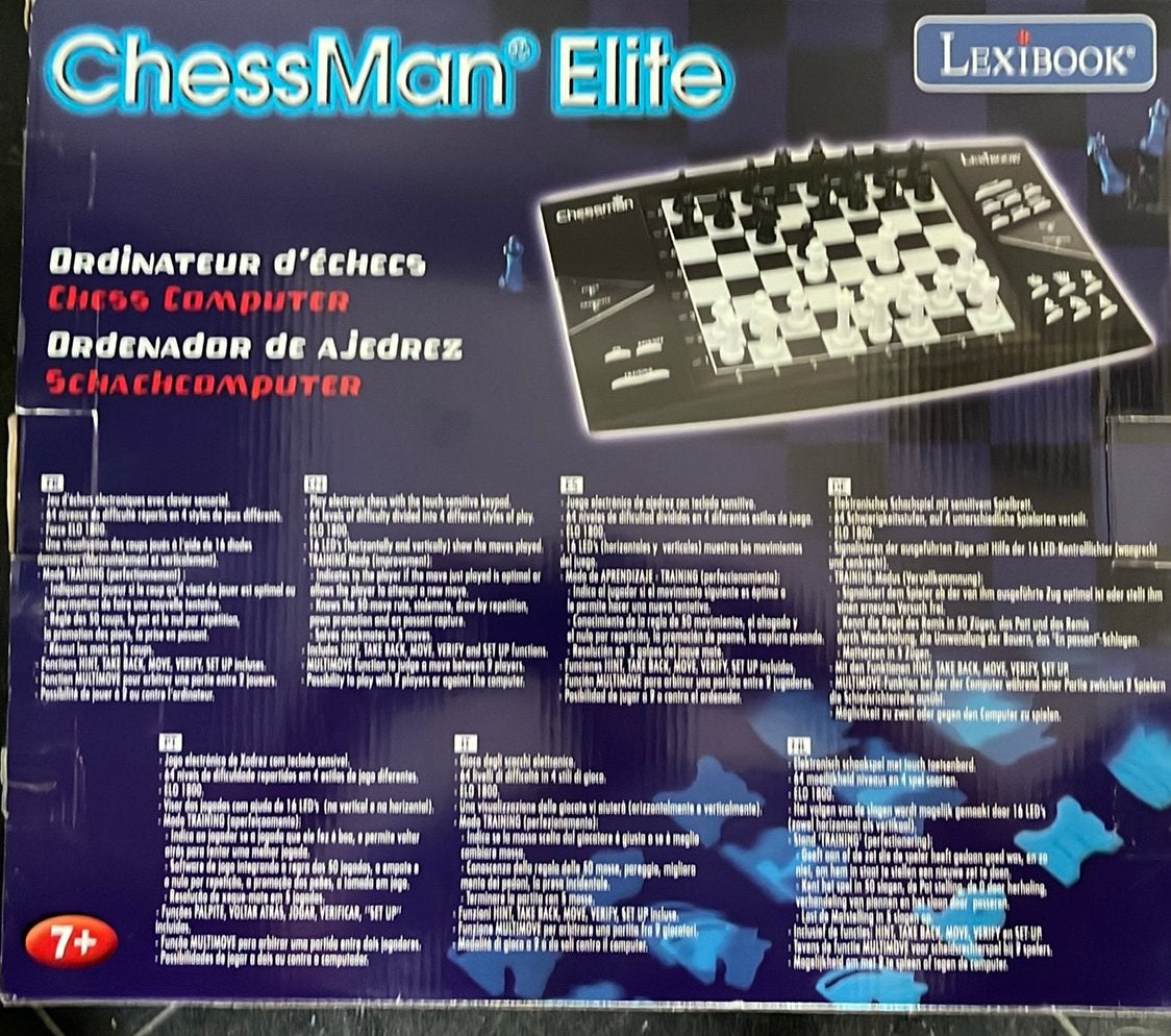 ChessMan Elite, jeu d'échecs électronique neuf, 1 ou 2 joueurs, Enlèvement, Neuf