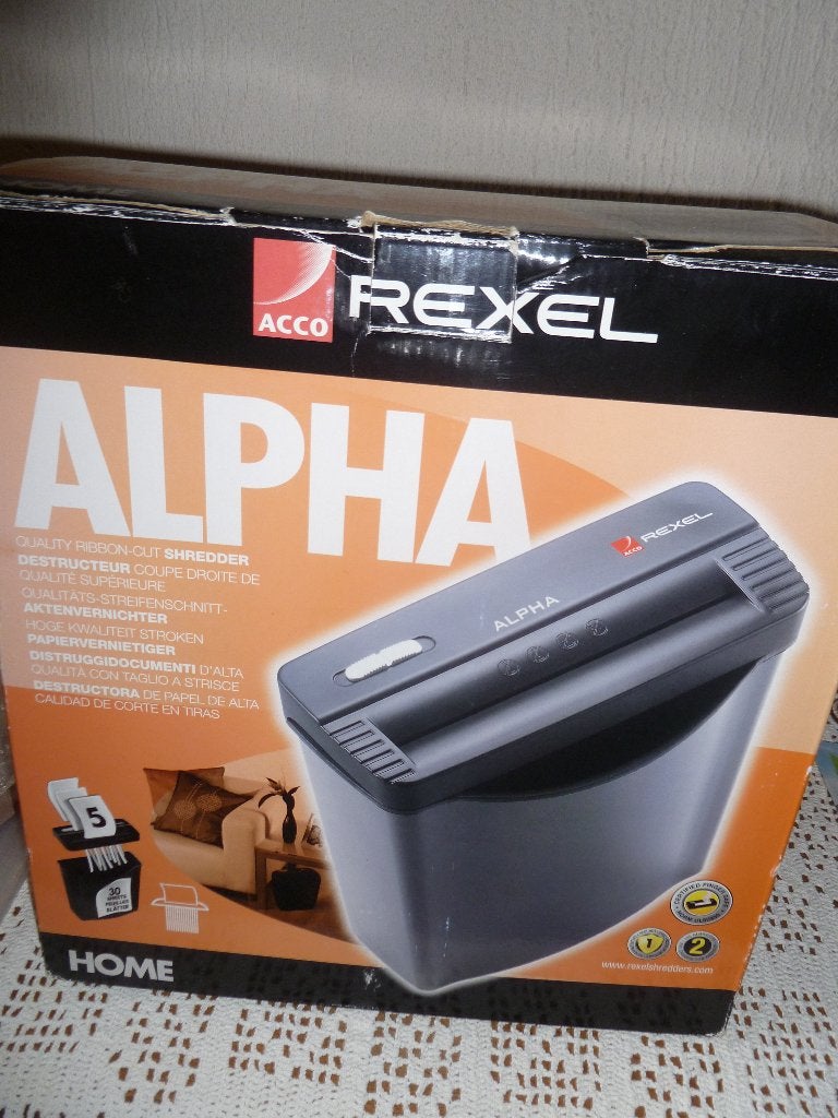 Papierversnipperaar Rexel Alpha, Ophalen of Verzenden, Gebruikt