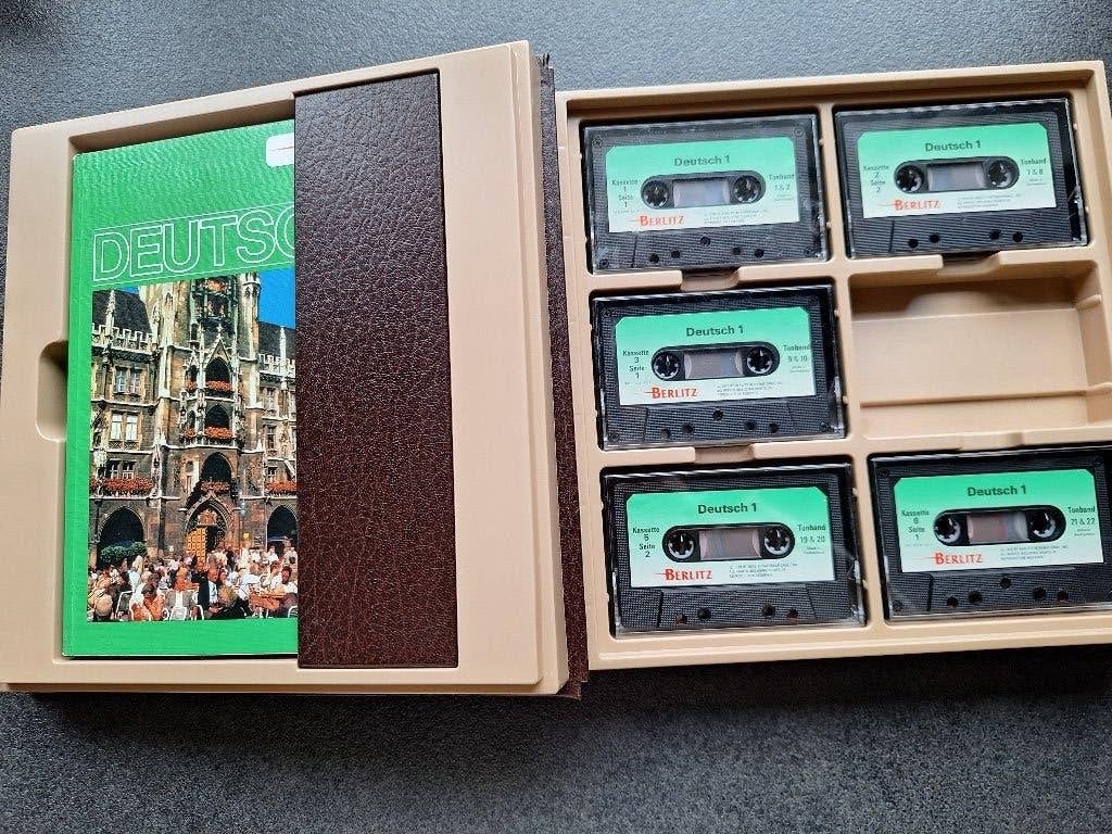 Berlitz Deutsch 1 Cours d’allemand  5 cassettes et livres, Livres, Enlèvement, Comme neuf, Berlitz