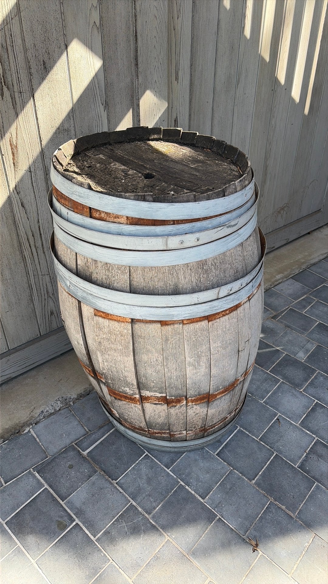 Hout eiken vaten - 3stuks - hebben wat liefde nodig, Tuin en Terras, Regentonnen, 75 tot 150 liter, Ophalen, Gebruikt, Hout