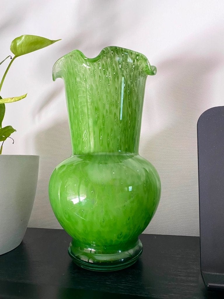 Italiaanse groene empoli vaas 1940-1950 design, Antiek en Kunst, Ophalen