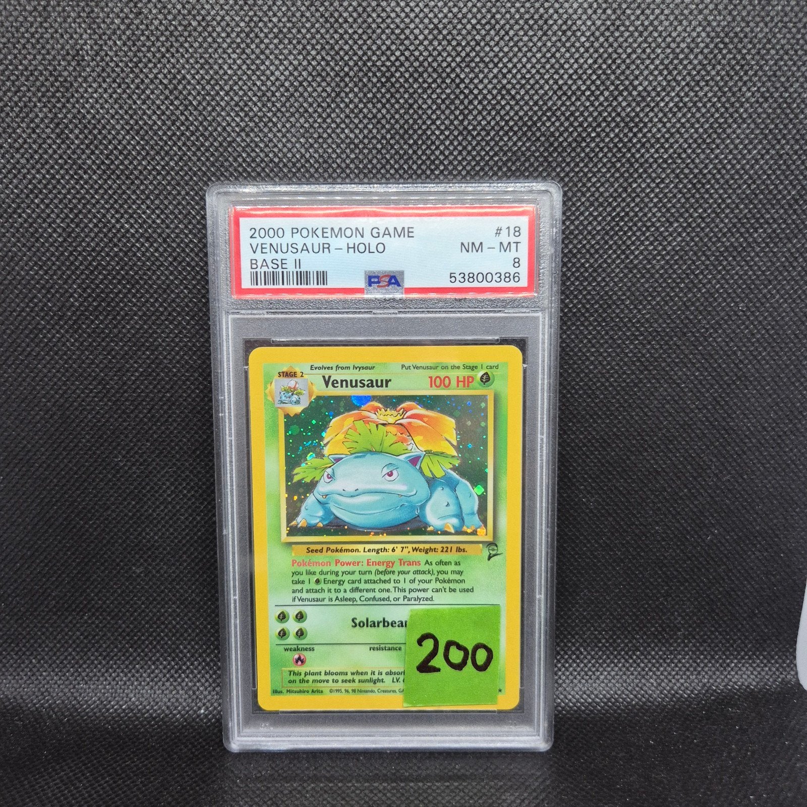 Venusaur Holo Base 2 PSA 8, Ophalen of Verzenden