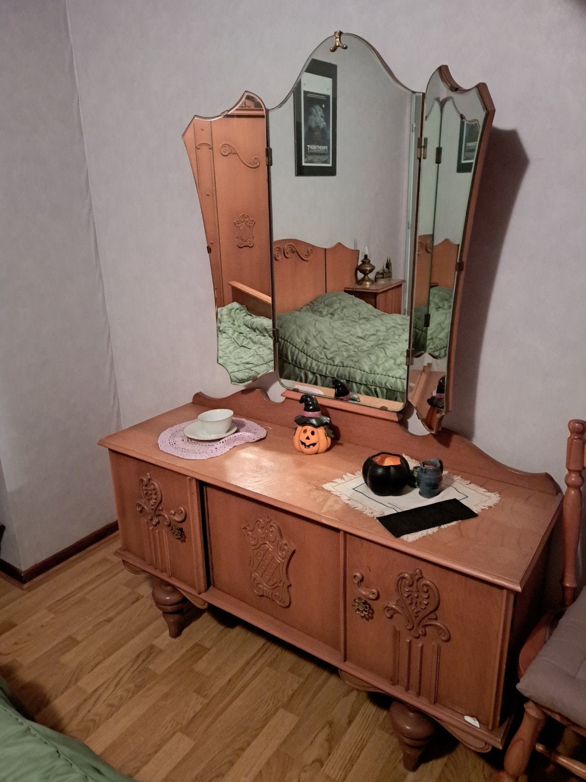 Chambre complète en chêne, Enlèvement, Comme neuf, Deux personnes, Ancien année 70