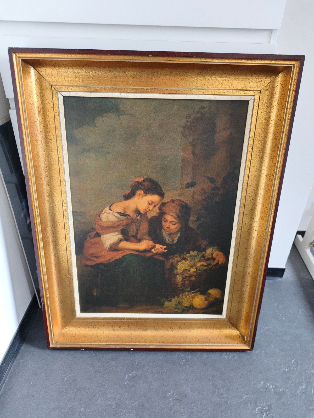 schilderij 'de kleine fruitverkoopster', Antiek en Kunst, Ophalen