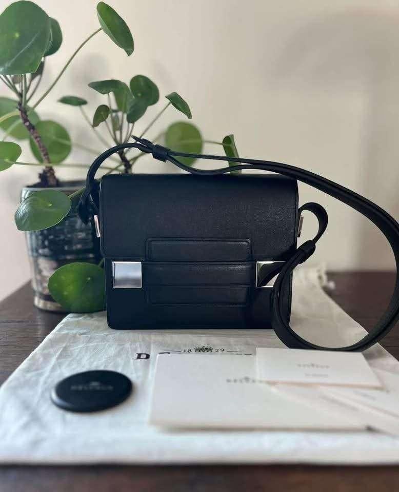 DELVAUX MINI ‘MADAME’ in zwart Pololeder, Ophalen of Verzenden, Zo goed als nieuw, Zwart, Handtas