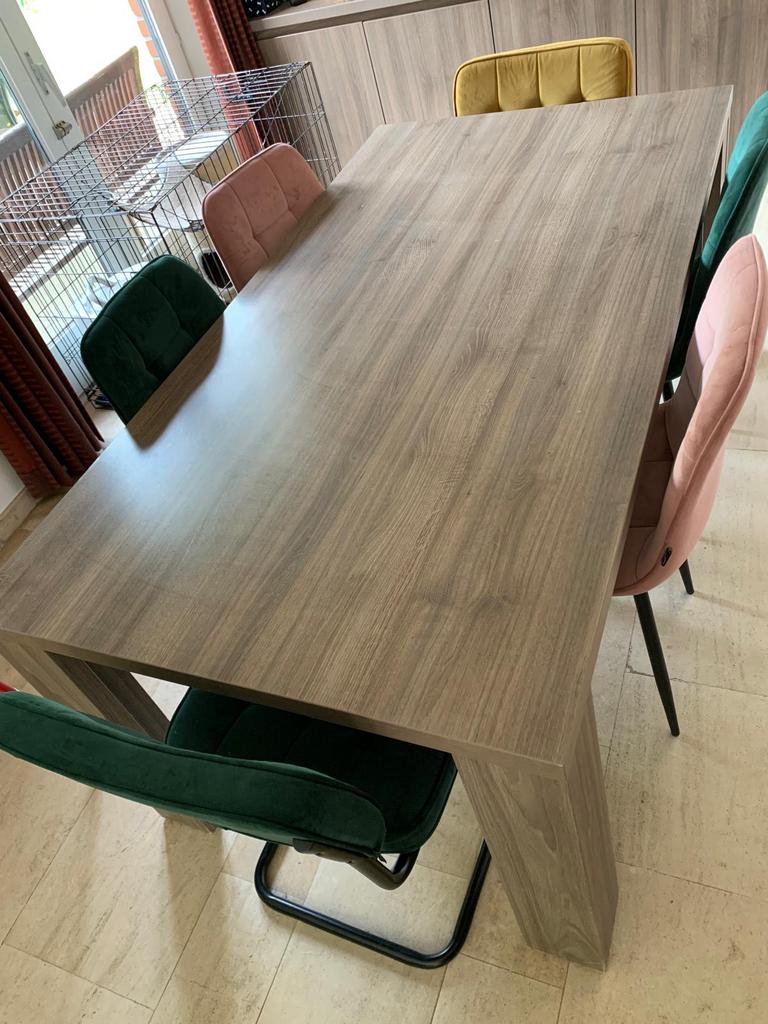 Houten eettafel, Huis en Inrichting, Tafels | Eettafels, Ophalen, Zo goed als nieuw
